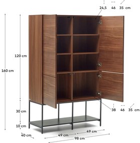 Szafka w dekorze orzecha 97,5x160 cm Vedrana – Kave Home