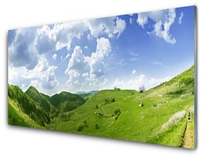 Panel Szklany Góra Łąka Przyroda Pole