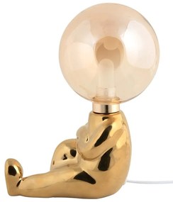 Lampa stołowa LED ze ściemniaczem w kolorze złota ze szklanym kloszem (wysokość 22,5 cm) Joey – Leitmotiv