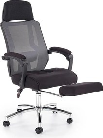 Fotel obrotowy z podnóżkiem czarny + szary Z2-K65