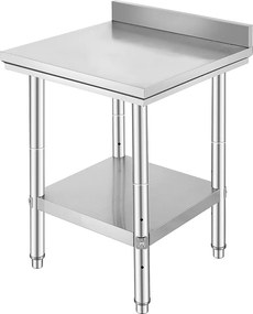 Stołek Kuchenny z Stali Nierdzewnej SucceBuy, Stołek do Przygotowywania Posiłków 60.96x60.96 cm