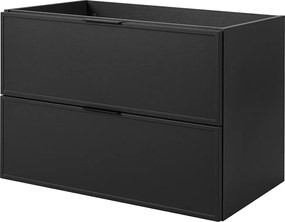 Szafka łazienkowa, ciemnoszary, czarny uchwyt, 46 x 80 x 57 cm