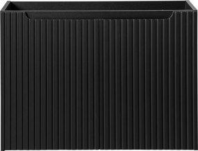 Wisząca szafka umywalkowa 2-drzwiowa Nova 80 cm, czarny mat