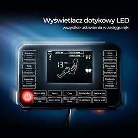 Fotel Masujący VX MAX Wypoczynkowy Relaksacyjny Czarny Ekoskóra Loft