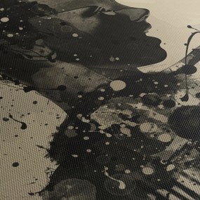Obraz - Kobieta jazzowa (z zegarem) (90x30 cm)