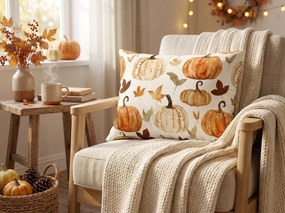 Flanelowa poszewka na poduszkę PUMPKINS & STRIPES 50x70 cm, kolorowa