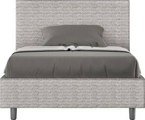 Łóżko bez stelaża tapicerowane 120x200 tkaniny Aragona 1 biały Adele