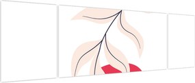 Obraz - Różowa abstrakcja kwiatowa N⁰2 (170x50 cm)