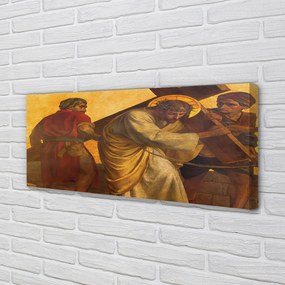 Zdjęcie na płótnie Jezus na Krzyżu i Ludzie