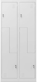 Szafa socjalna czterokomorowa Julia 80x45x185 cm szara