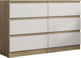 Komoda ALLEGRA - Dąb sonoma / Front Biały / 120 cm