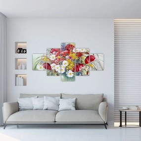 Obraz wazonu z dzikimi kwiatami (125x70 cm)