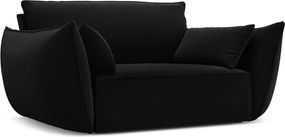 Czarny aksamitny fotel Vanda – Mazzini Sofas