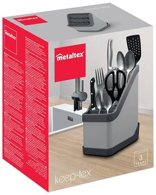 Czarny stojak na sztućce Keep-Tex - Metaltex