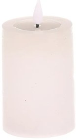 Świeczka z oświetleniem LED i timerem, biała,parafinowa, 13 cm