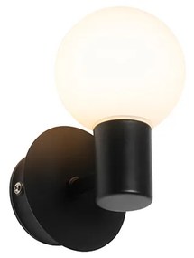 Nowoczesna lampa ścienna czarna IP44 - Cederic Up