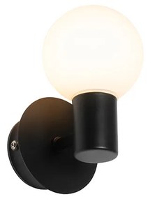 Nowoczesna lampa ścienna czarna IP44 - Cederic Up Nowoczesny Oswietlenie wewnetrzne