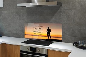 Szklany Panel Napis na tle Morza