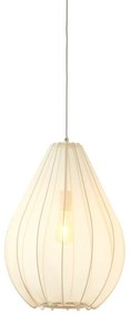 Beżowa lampa wisząca z tekstylnym kloszem ø 38 cm Itela – Light &amp; Living