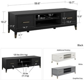 Biały stolik pod TV CosmoLiving by Cosmopolitan Westerleigh
