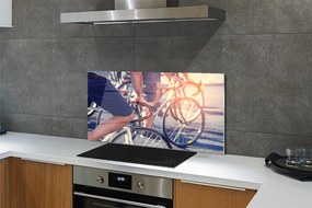 Szklany Panel Grupa Rowerzystów