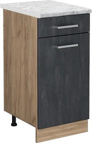 Szafka dolna do kuchni czarny beton 40x60x81.6 r-line