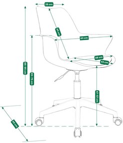Czarne młodzieżowe krzesło obrotowe B6-K54