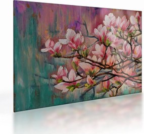 Obraz na szkle - Obraz na szkle olejny, Kwitnąca sakura (70x50 cm)