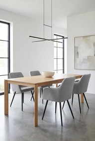 Zestaw 6 szarych krzeseł pikowanych - Cormelis 3X