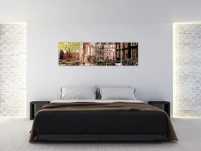 Obraz - Amsterdam, malarstwo (170x50 cm)