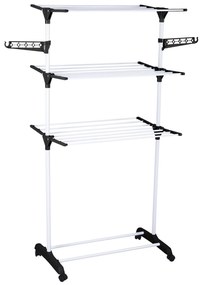 Pionowa suszarka na pranie z miejscem na wieszaki, 160 cm, ALTO