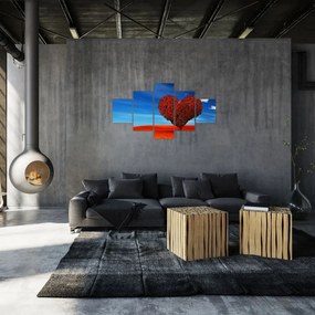 Obraz - Serce z drzewa (125x70 cm)