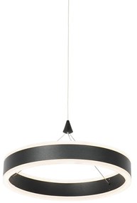 Lampa wisząca czarna 30 cm z wbudowanym LED-em 3-stopniowym ściemniaczem - LyaniDesignerski Oswietlenie wewnetrzne