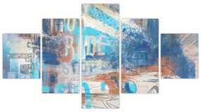 Obraz - Urodzony, by jeździć, niebieskie odcienie (125x70 cm)