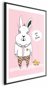 Plakat Przyjaciel królika 29,7x42 cm z ramą czarną z marginesem ARTGEIST B
