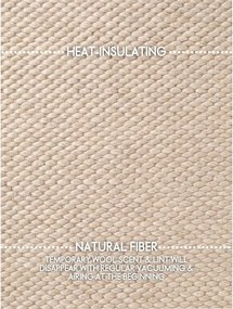 Beżowy wełniany dywan tkany ręcznie 140x200 cm Lyon Beans – Elle Decoration