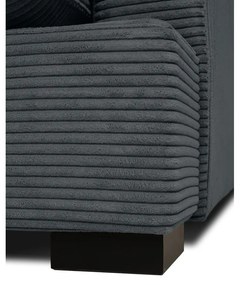Szara sztruksowa sofa 266 cm Mobby – Scandic