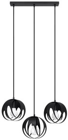 Czarna stalowa lampa wisząca nad stół w stylu loft - 7X A190 G3-C45