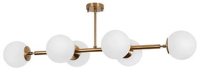 Lampa sufitowa w biało-złotym kolorze ze szklanym kloszem 40x110 cm Fazli – Opviq lights