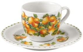 Zestaw 4 porcelanowych filiżanek ze spodkami Brandani Le Primizie