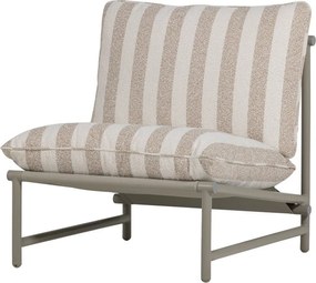 Beżowy metalowo-tapicerowany fotel ogrodowy Elvo – WOOOD