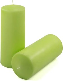 Zestaw słupkowych świec, 25 cm, Ø 10 cm, jasnozielony, 4 szt