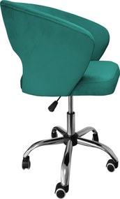 Fotel obrotowy AURA tkanina Welur krzesło biurowe : Kolor Stelaża - Chrom, Kolor tkaniny - VELVET - MG20, Typ siedziska - Siedzisko obrotowe 360°, Typ tkaniny - Velvet