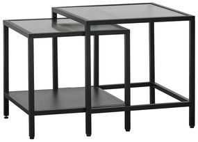 Szklane stoliki zestaw 2 szt. 50x50 cm Bronco – Unique Furniture