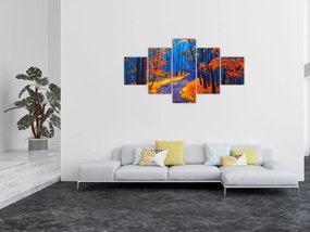 Obraz jesiennego lasu (125x70 cm)