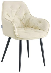 Krzesło EMMA pikowane tkanina Welur noga metalowa