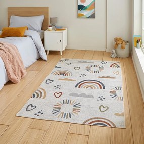 Kremowy dywan dziecięcy 120x170 cm Vida Kids Rainbow – Think Rugs