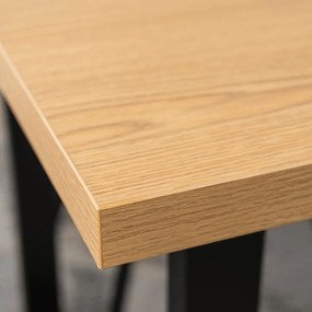 Stół Prostokątny GLOS 135 cm Dąb Złoty/Czarny do Jadalni Nowoczesny Loft