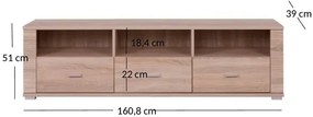 Szafka pod TV z szufladami - Molden 30X