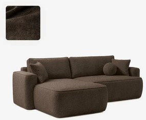 Narożnik z Funkcją Spania ARVON Rozkładany Lewostronny Mocca Boucle